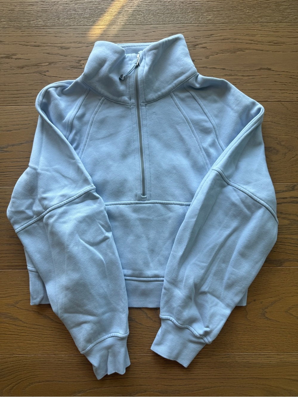 lululemon athletica Powder Blue Half-Zip Funnel Neck Sweater